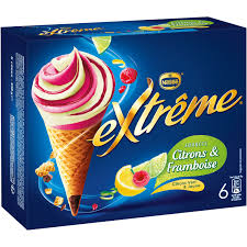 Sorbet Cone Citron Framboise x 6 678 ml